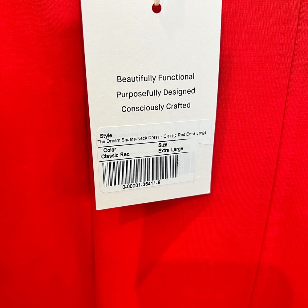Everlane The Dream Square-Neck Dress Classic Red Mini XL - Picture 6 of 9